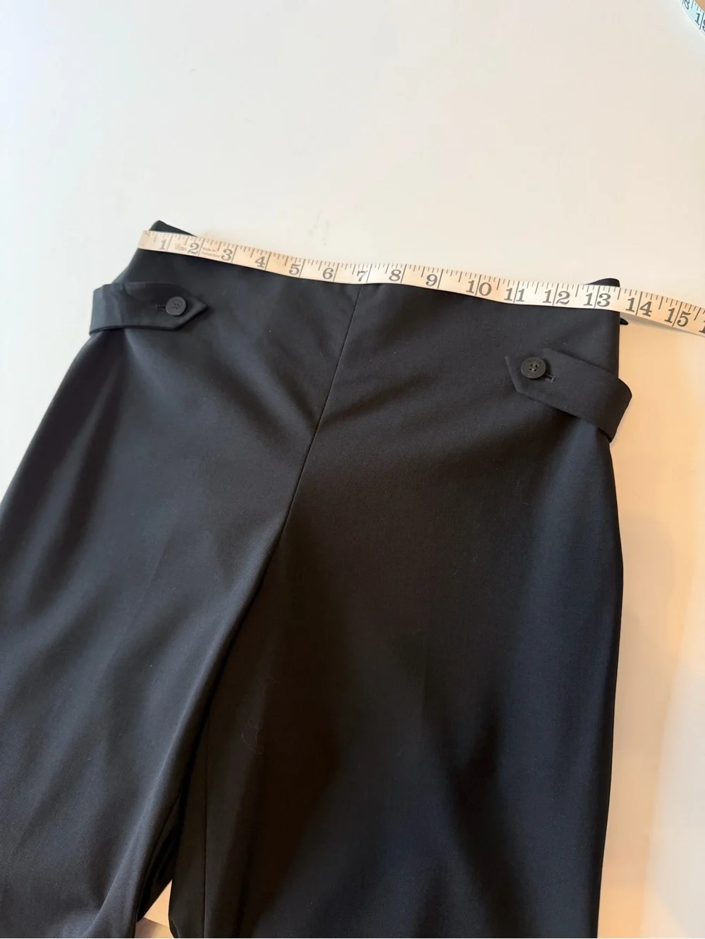 Ferragamo lightweight highwaisted wool trousers, straight leg, black sz 38iT/S